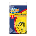 Перчатки резиновые AZUR размер М, без хлопкового напылени
